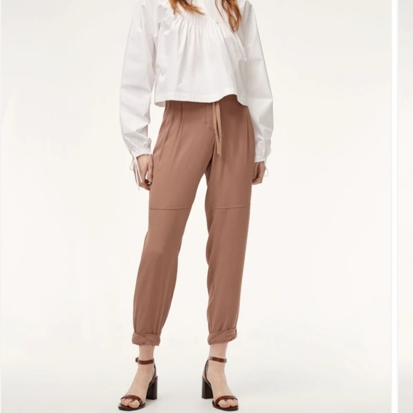 Aritzia Wilfred Marais trouser pant dusty rose pink XXS silk - Picture 15 of 15